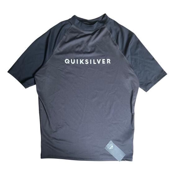 NWT Quiksilver Black UV Men Size 2XL Swim Top - Picture 1 of 6